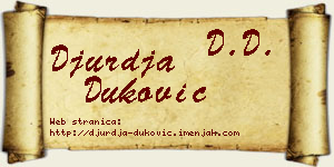 Đurđa Duković vizit kartica